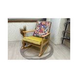 Vivense Iskandinav Puflu Sallanan Sandalye, Retro, Naturel Ayak