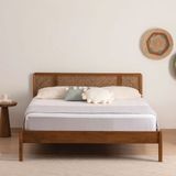 Vivense İzabelya Hazeran Başlıklı Ahşap Ceviz 140X200 Karyola