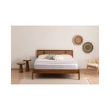 Vivense Izabelya Hazeran Başlıklı Ahşap Karyola, Ceviz, 120X200 - 120 x 200 cm