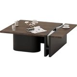 Vivense Izola Ofis Sehpası, 120X60 - Koyu Kahverengi - 120 cm x 60 cm x 38 cm
