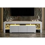 Vivense Kale Ledli Tv Ünitesi, Beyaz, 200 cm - 180 cm x 35 cm x 50 cm