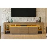 Vivense Kale Ledli Tv Ünitesi, Meşe, 200 cm - 180 cm x 35 cm x 50 cm