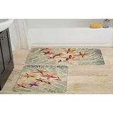 Vivense Kaymaz Taban Dijital Baski İkili Banyo Paspasi, 100x60 + 60x50 Cm Rvg5006 Bej