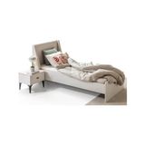 Vivense Keops Başlıklı Karyola, 120X200 - Kırık Beyaz - 120 x 200 cm