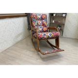 Vivense Kontes Sallanan Sandalye, Retro, Açık Ceviz Ayak - 860-Turuncu