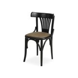 Vivense Kosta Siyah Kollu Ahşap Sandalye - 56 cm x 55 cm x 88 cm