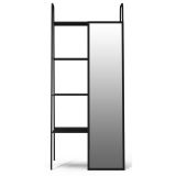 Vivense Lackboard Aynalı Metal Siyah Kitaplık