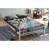 Vivense Lalas Metal Karyola, Beyaz, 120x200