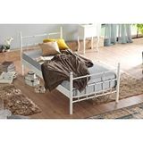 Vivense Lalas Metal Karyola, Beyaz, 90X200