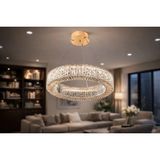 Vivense Larin Kristal Avize, 80 cm - 80 cm x 80 cm x 100 cm - Gold