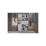 Vivense LEKSA 4 KAPAKLI ÇEKMECELİ RAFLI KİTAPLIK 97 CM BEYAZ KTP-1075-Ç