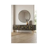 Vivense Lem Tv Sehpası Antrasit Gold 120 cm TSA1237AG - 120 cm x 30 cm x 40.5 cm