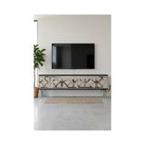 Vivense Lem Tv Sehpası Antrasit Traverten Silver 120 cm TSA1237ATS - 120 cm x 30 cm x 40.5 cm