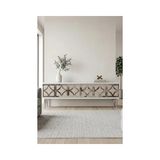 Vivense Lem Tv Sehpası Beyaz Traverten Silver 120 cm TSA1237BTS - 120 cm x 30 cm x 40.5 cm