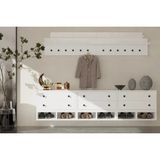 Vivense Leno 6 Çekmeceli Duvar Raflı Modern Dresuar ve Askılık Hol Takımı PNR-DRS-1001 - 197 cm x 30 cm x 140 cm - Beyaz