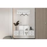 Vivense Leno Minimalist 4 Çekmeceli Dresuar ve Askılık PNR-DRS-1002 - 135 cm x 30 cm x 66 cm - Beyaz