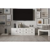 Vivense Leron Dolaplı Çekmeceli Tv Ünitesi Beyaz 130 cm Tv 1012 Ç - 131 cm x 41 cm x 40 cm