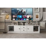 Vivense Leron Dolapli Çekmeceli Tv Ünitesi Beyaz 161 cm Tvt 1048 Ç - 165 cm x 41 cm x 40 cm