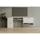 Vivense Leron Luna Modül Duvara Monte 2 Kapaklı Modern Duvar Raflı Tv Ünitesi Mst Tvt 1020 - Beyaz - 135 cm x 30 cm x 66 cm