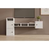 Vivense Leron Luna Modül Duvara Monte 3 Kapakli Modern Tv Ünitesi Ve Konsol Beyaz