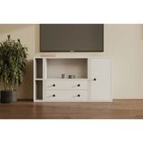 Vivense Leron Milano Şık ve Modern 2 Çekmece 1 Kapaklı Çok Amaçlı Tv Ünitesi - Beyaz - 115 cm x 30 cm x 66 cm