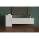 Vivense Leron Milano Şık ve Modern Duvara Monte 3 Kapaklı Çok Amaçlı Tv Ünitesi Mst Tvt 1032 - Beyaz - 166 cm x 30 cm x 66 cm