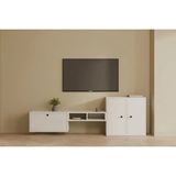 Vivense Leron Penta Modül 3 Kapaklı Duvara Monte Tv Ünitesi Mst Tvt 1019 - Beyaz - 195 cm x 30 cm x 66 cm