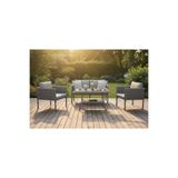Vivense Letra Rattan İkili Bahçe Mobilyası, Gri