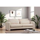 Vivense Lilly Buklet Üçlü Koltuk, Krem - 215 cm x 97 cm x 83 cm