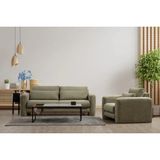 Vivense Lilly Fitilli Kadife Koltuk Takımı, Yeşil - 215 cm x 97 cm x 83 cm