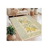 Vivense Limon Ve Zeytin Akdeniz Temali Baskili Dokuma Taban Hali, 274 Yng, 120x180 Cm Çok Renkli