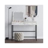 Vivense Linda Makyaj Masası, Carrara Marble - Beyaz