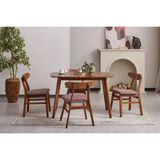 Vivense Lindholm Mutfak Masa Takımı, 4 Sandalyeli, 80X120 - Kahverengi - 120x80