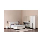Vivense Line Yatak Odası Takımı, 6 Kapaklı - Krem - 160X200