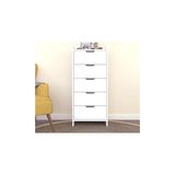 Vivense Lodos Beyaz Şifonyer 5 Çekmeceli Suntalam Malzeme ile 52 cm Genişlikte Modern Tasarım