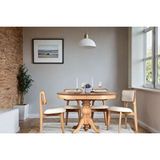 Vivense Loft Natural Ahşap Yuvarlak Açilir Masa Takimi, 80x120