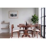 Vivense Loft Oval Açılır Masa Takımı, Ceviz Rengi, 80X120 - 80x120 kapalı hali80x150 açık hali