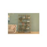 Vivense Lola Metal Kitaplık, Pirinç 120 Cm