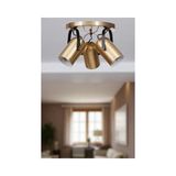 Vivense London Üçlü Tepsili Eskitme Plafonyer Avize - 30 cm x 1 cm x 25 cm - Şeffaf