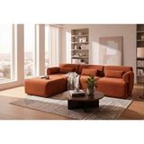 Vivense Loom Modüler Köşe Koltuk, Kiremit, Sol, Sağ Köşe - 225 X 70