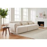 Vivense Loom Modüler Üçlü Kanepe, Kırık Beyaz - 225x 70