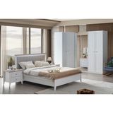 Vivense Lora Nox Yatak Odası Takımı, Çıtalı - Beyaz - 160X200