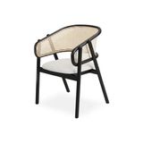 Vivense Loris Kollu Hazeranlı Ahşap Sandalye - Siyah - 54 cm x 56 cm x 77 cm