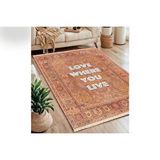 Vivense Love1 Baskili Dokuma Taban Hali, 158 Yng, 120x180 Cm Çok Renkli