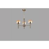 Vivense Luke Üçlü Eskitme Bal Camlı Avize - 64 cm x 1 cm x 70 cm - Sarı