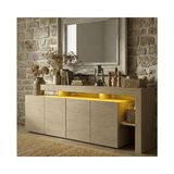 Vivense Luma Ledli Konsol Tv Ünitesi, Açık Meşe Desen, 192 cm - 180 cm x 35 cm x 50 cm