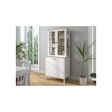 Vivense Lumera Iskandinav Konsol Vitrin Büfe, 4 Kapaklı - 83 cm x 47 cm - Beyaz