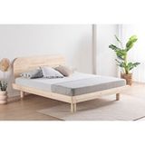 Vivense Luna Lucas Ahşap Karyola, Natural, 120x200 Bej