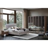 Vivense Madera Yatak Odası Takımı, Cam Kapaklı - Ceviz - 160X200