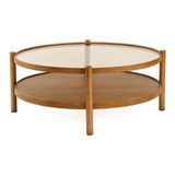 Vivense Magnum Orta Sehpa, Ceviz Bronz Cam - 80 cm x 110 cm x 48 cm